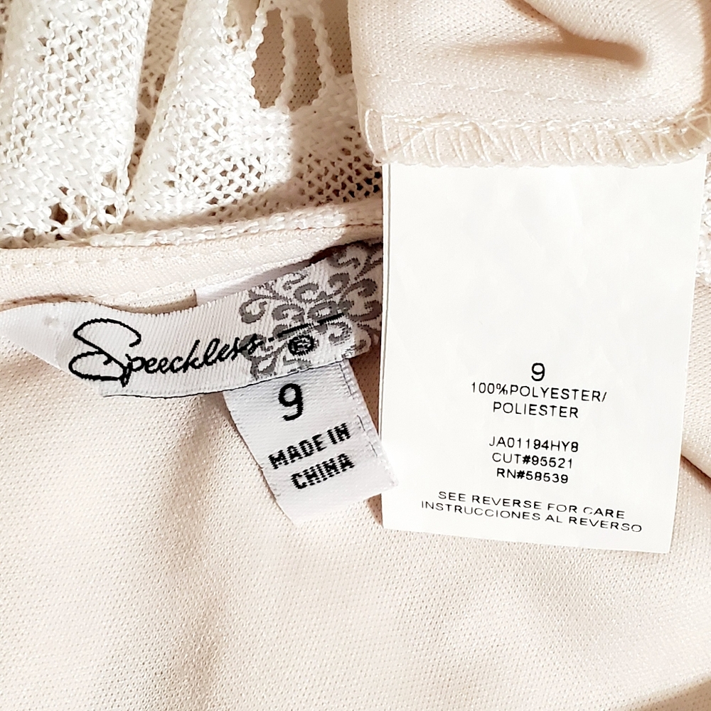 Speechless 3/4 sleeved cream knit dress sz.9 - Picture 7 of 7